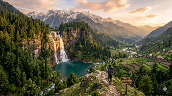 Waterfall Nature Scene – Hidden Gems in Kashmir You Should Explore