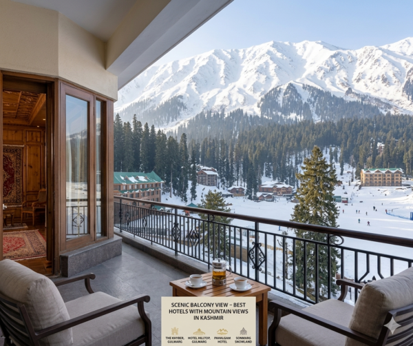 Scenic Balcony View – Best Hotels with Mountain Views in Kashmir